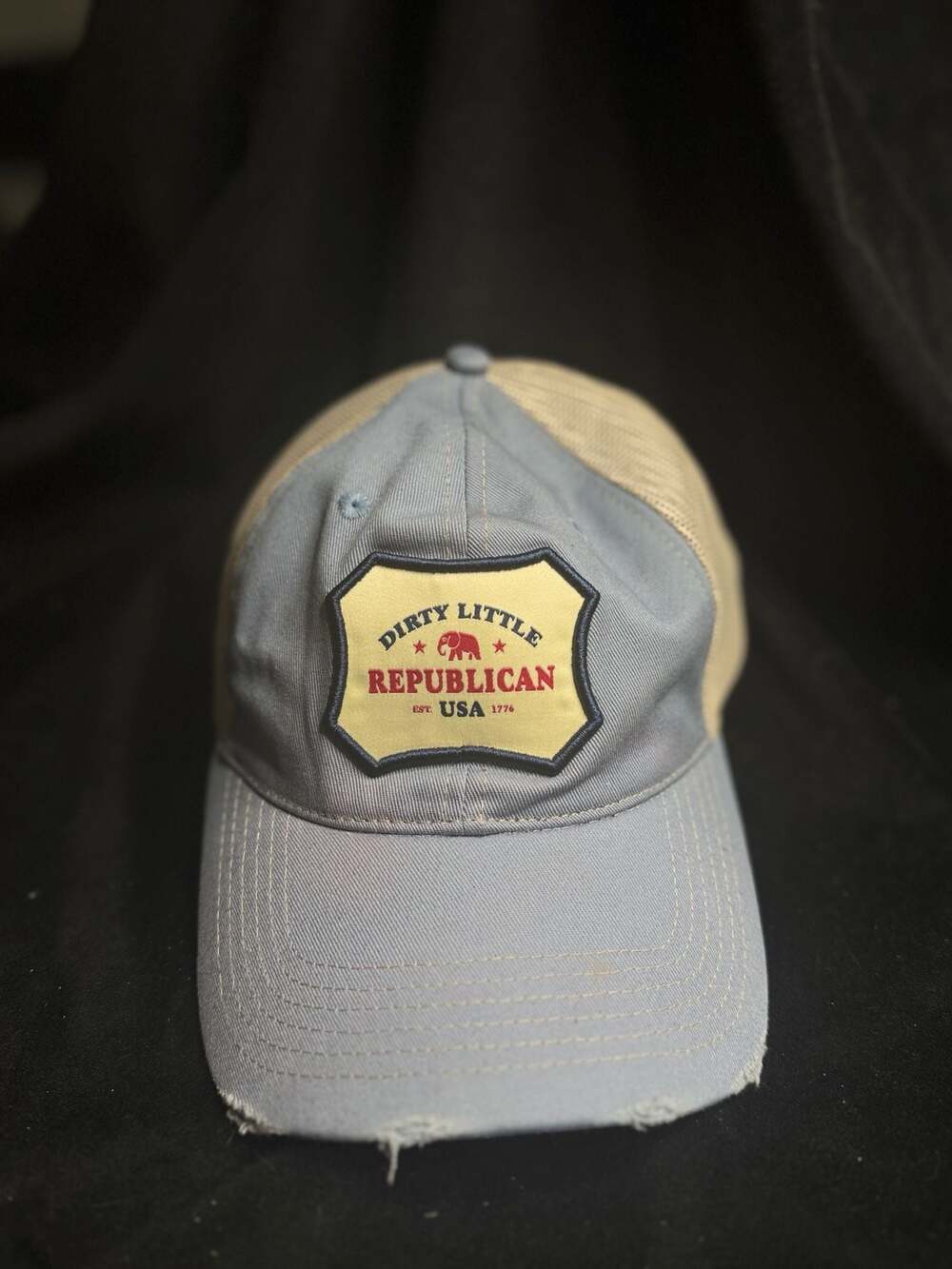 Dirty Little Republican USA 1776 Distressed Trucker Hat